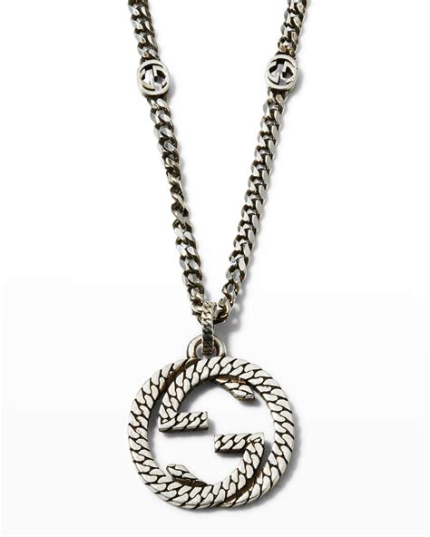 mens gucci necklaces cheap|gucci men's necklace silver.